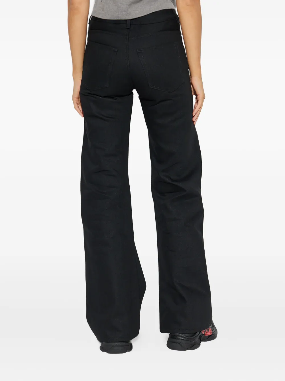 Balenciaga Broek met riemlussen Zwart