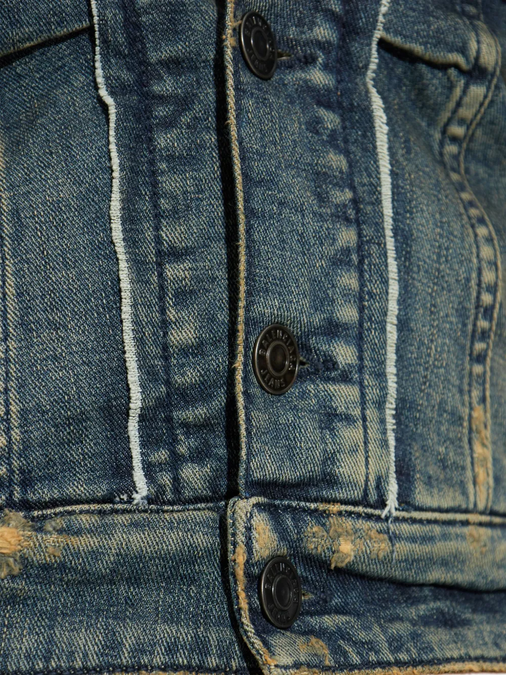 Balenciaga Button-fastening Denim Jacket In Blue