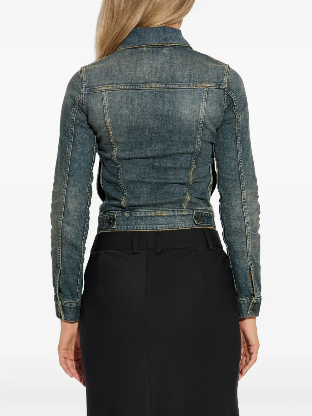 Balenciaga Button-fastening Denim Jacket In Blue