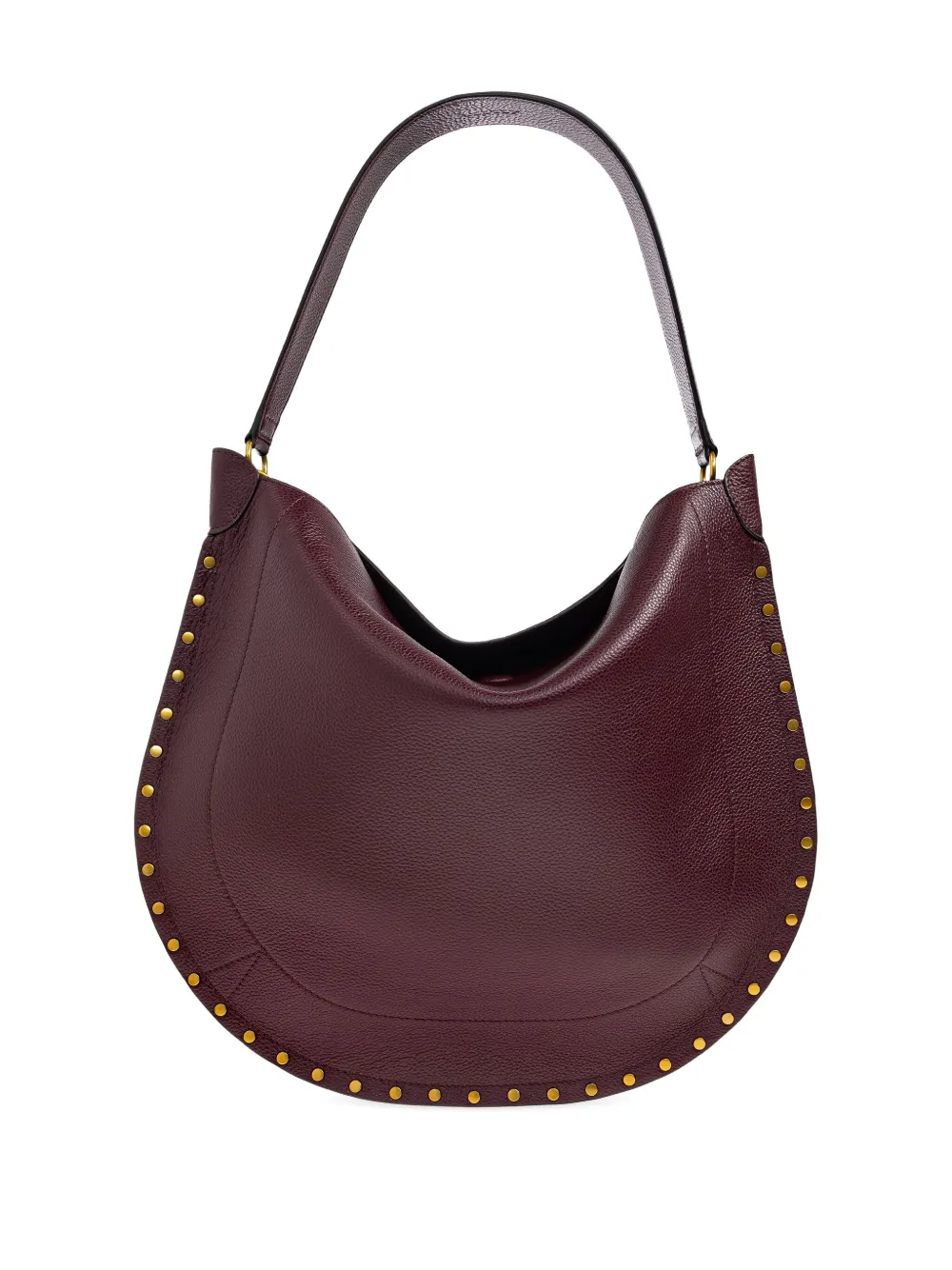 Isabel Marant Oskan Studded Shoulder Bag In Burgundy