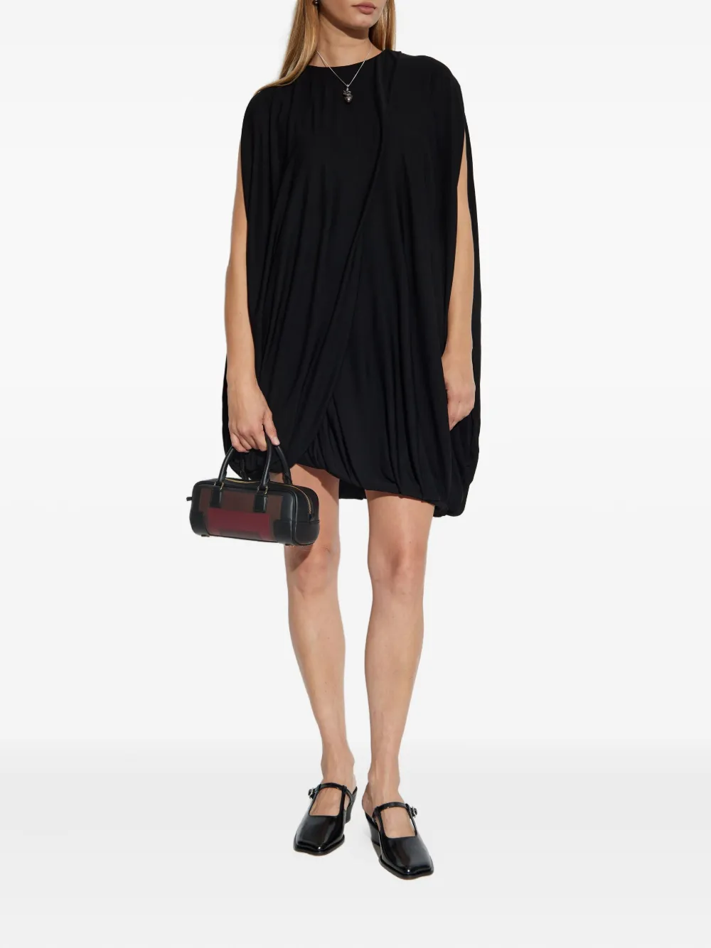 LOEWE Gedrapeerde mini-jurk - Zwart