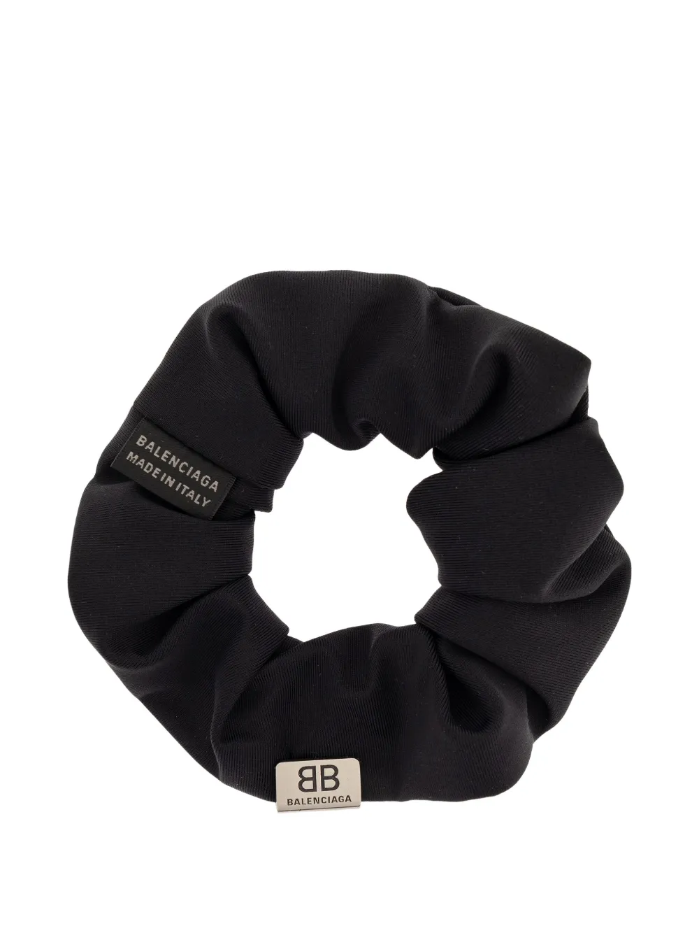 Balenciaga Scrunchie met logopatch Zwart