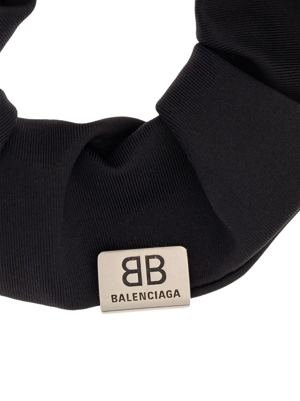 Balenciaga Scrunchie met logopatch Zwart