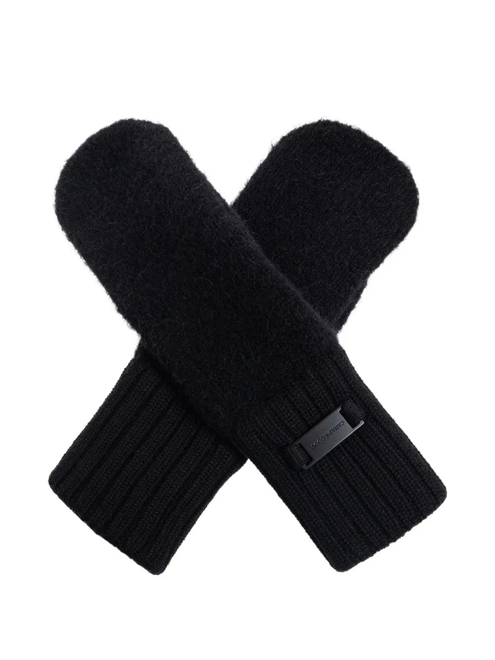 Canada Goose Ribbed-cuff Alpaca-wool Gloves In Black