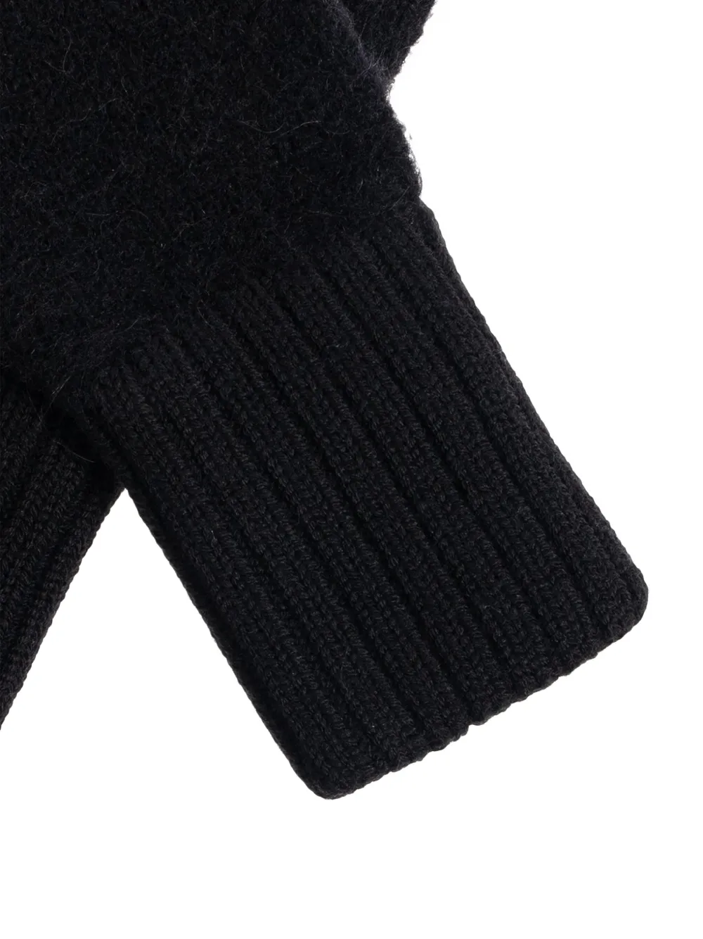 Canada Goose Ribbed-cuff Alpaca-wool Gloves In Black