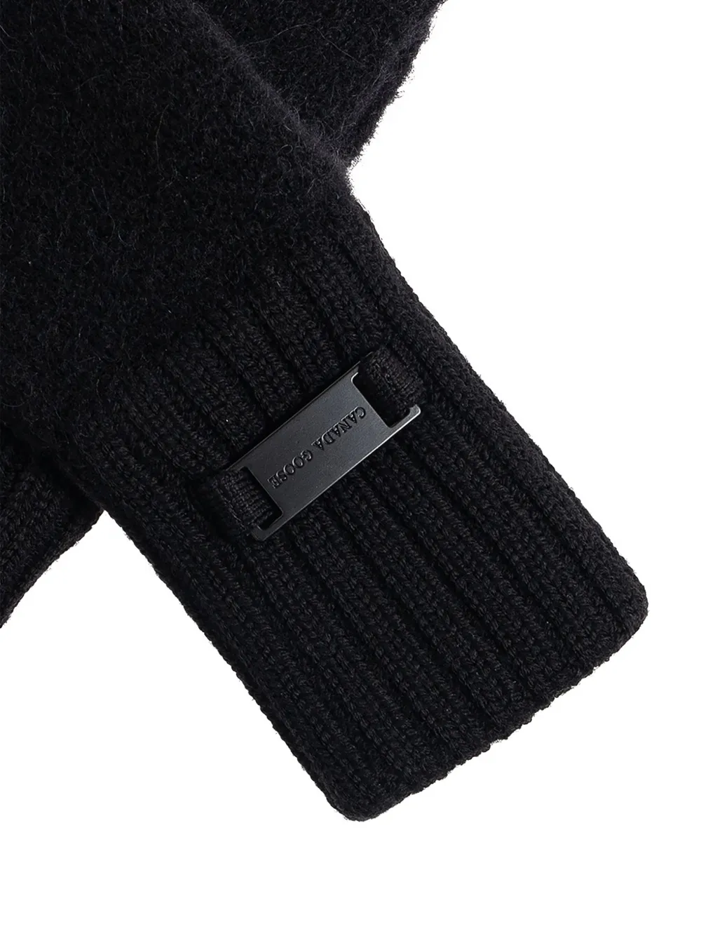 Canada Goose Ribbed-cuff Alpaca-wool Gloves In Black