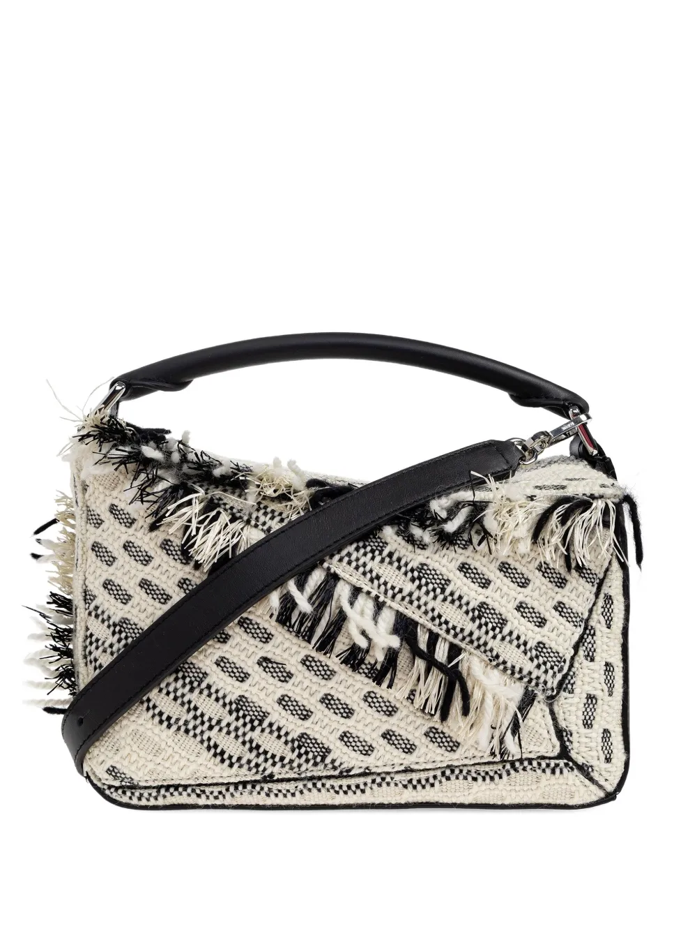 Loewe X Albers Puzzle Fringed Tote Bag In Neutral