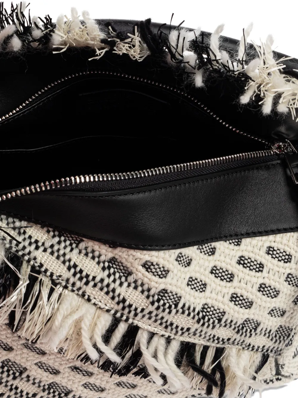 Loewe X Albers Puzzle Fringed Tote Bag In Neutral