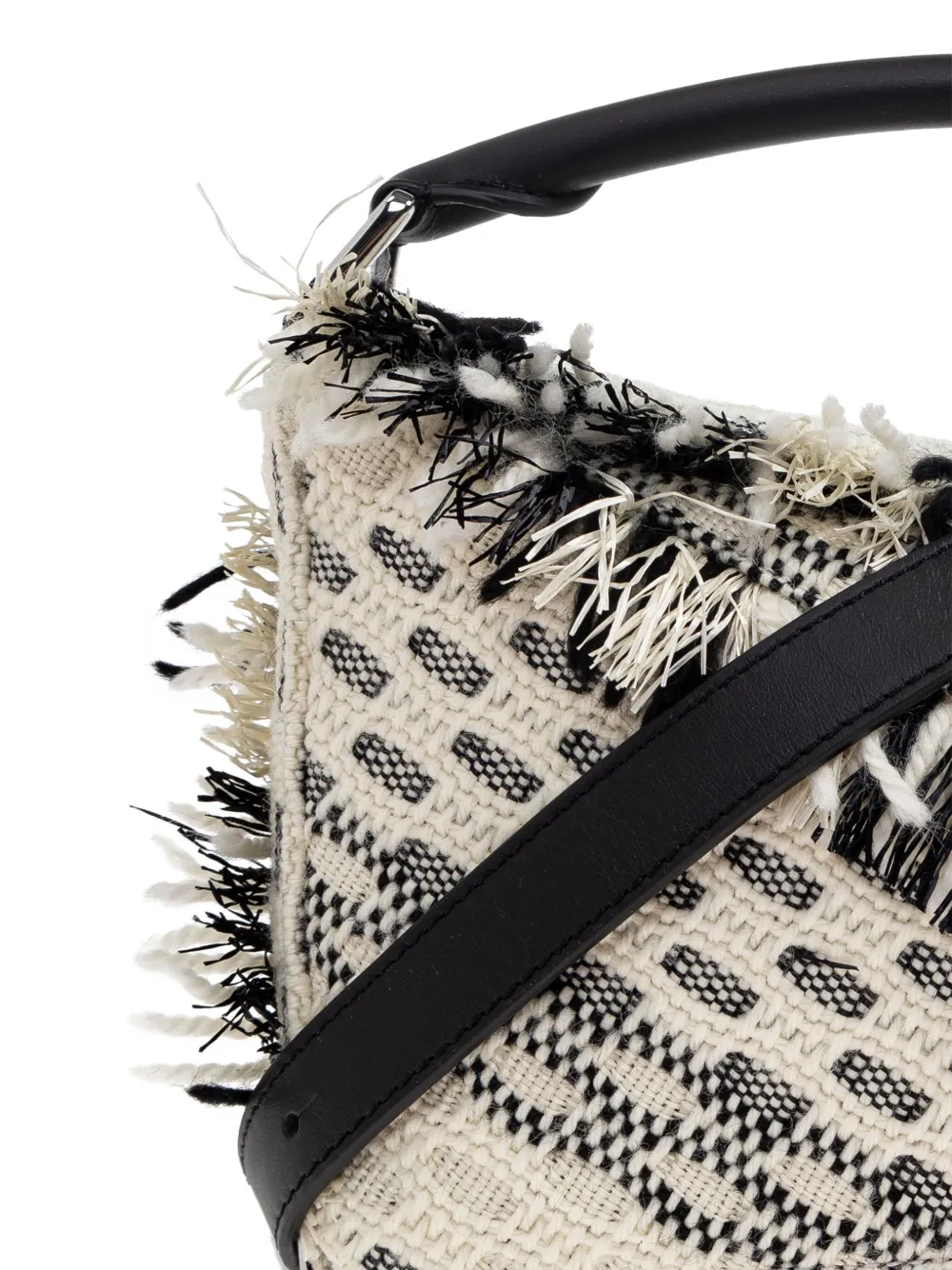 Loewe X Albers Puzzle Fringed Tote Bag In Neutral