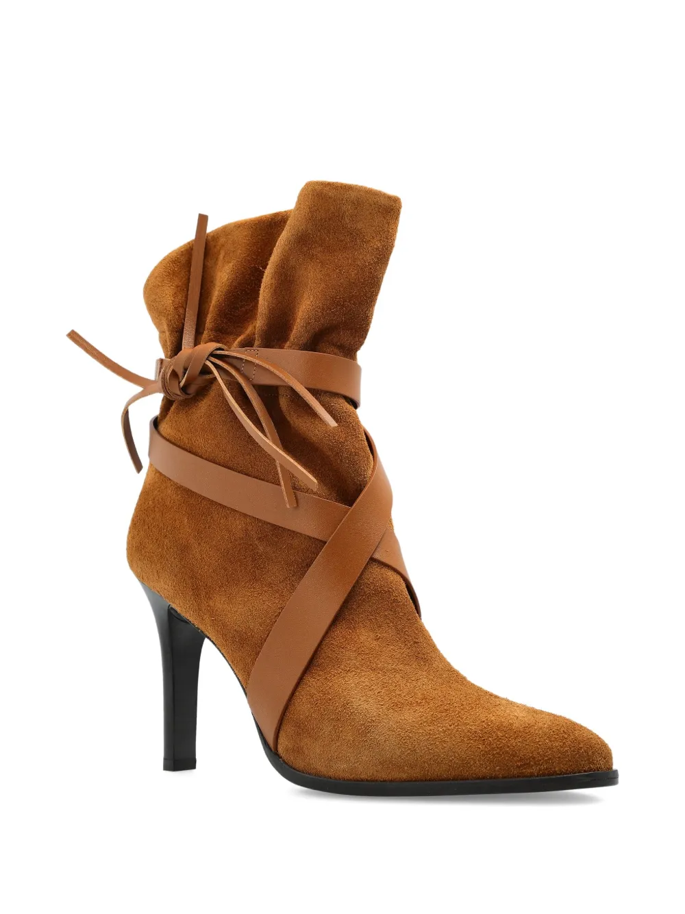 ISABEL MARANT 100mm suede wrap-tie ankle boots | Ankle Boots | Image 2