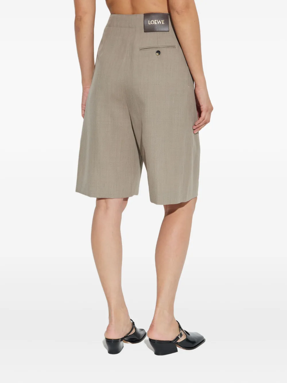 LOEWE Shorts met ceintuur Beige