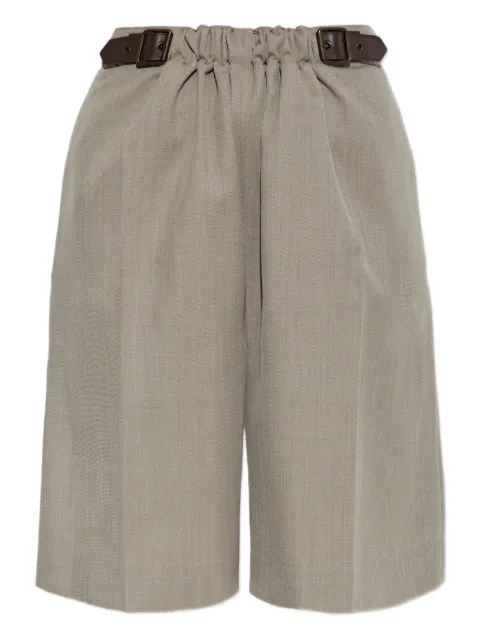LOEWE belted pleated shorts