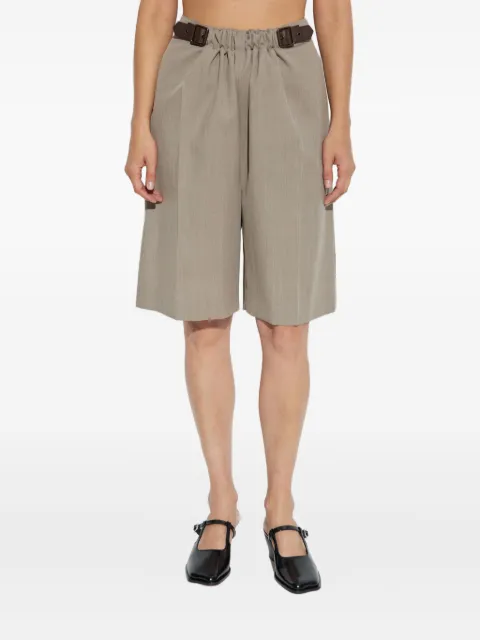LOEWE belted pleated shorts