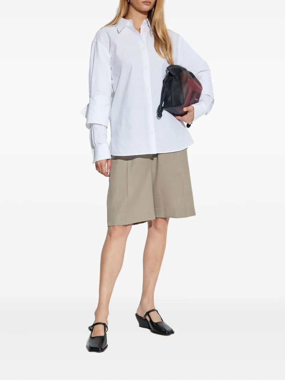 LOEWE belted pleated shorts | Tailored Shorts | Image 2