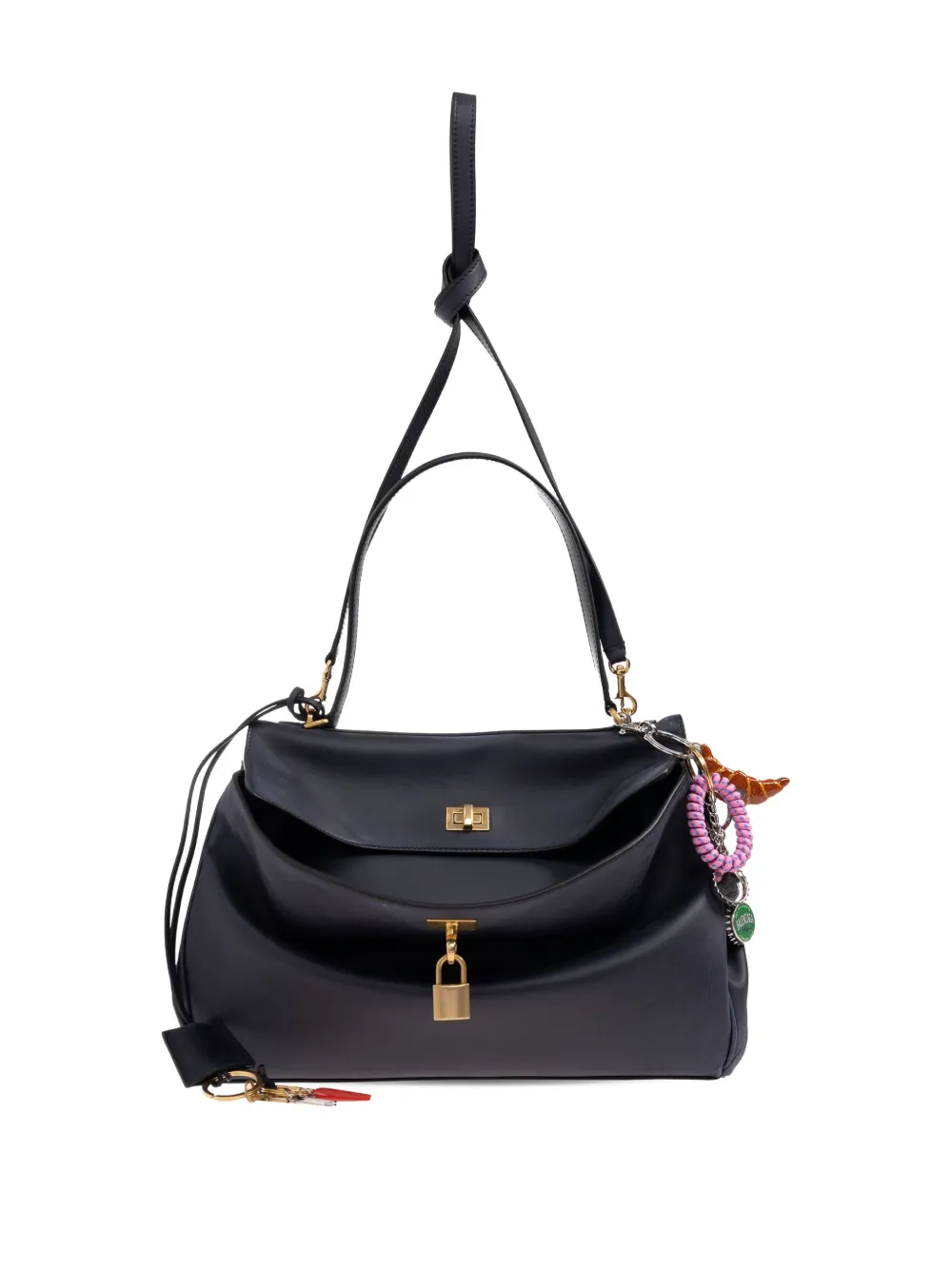 Balenciaga Shopper met slot bedel Zwart