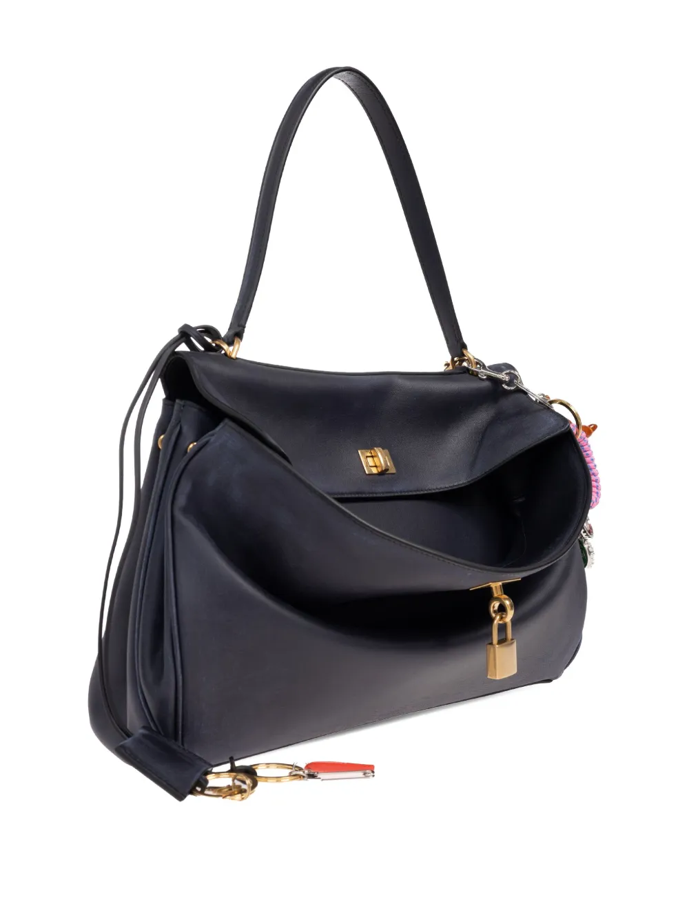 Balenciaga Shopper met slot bedel Zwart