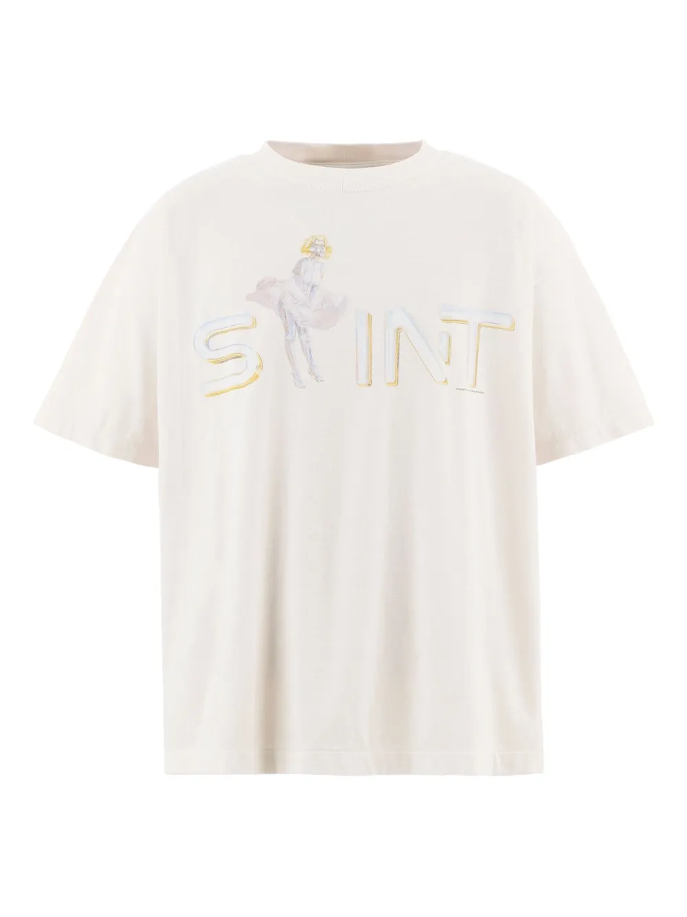 SAINT MXXXXXX graphic-print cotton T-shirt | White | Image 1