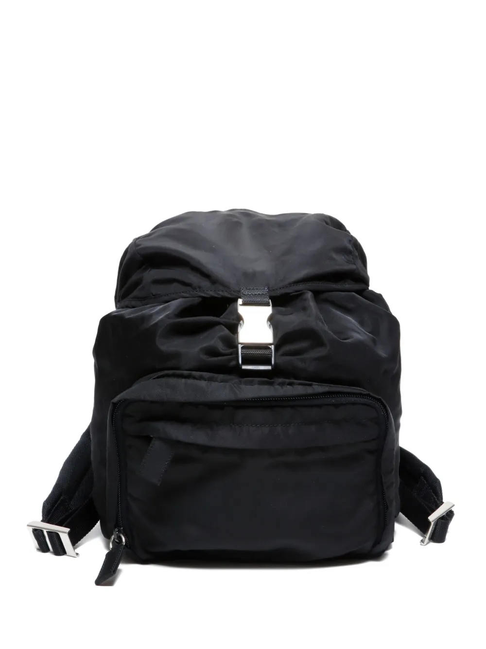 Pre-owned Prada 2000s Drawstring Backpack In Black