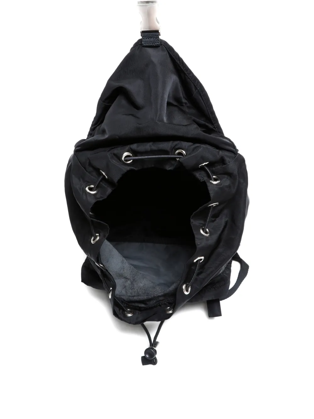 Pre-owned Prada 2000s Drawstring Backpack In Black