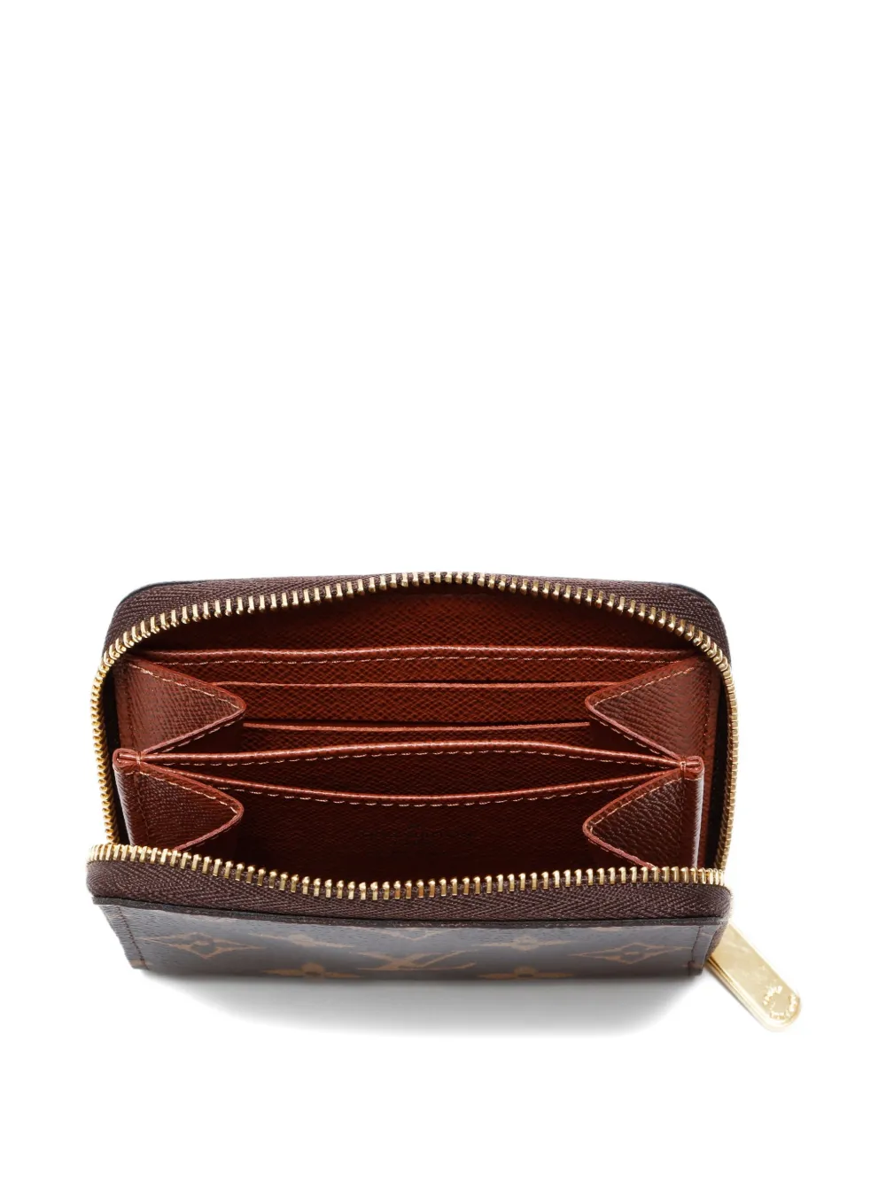 Pre-owned Louis Vuitton 2021-2025 Monogram Zippy Coin Purse In Brown