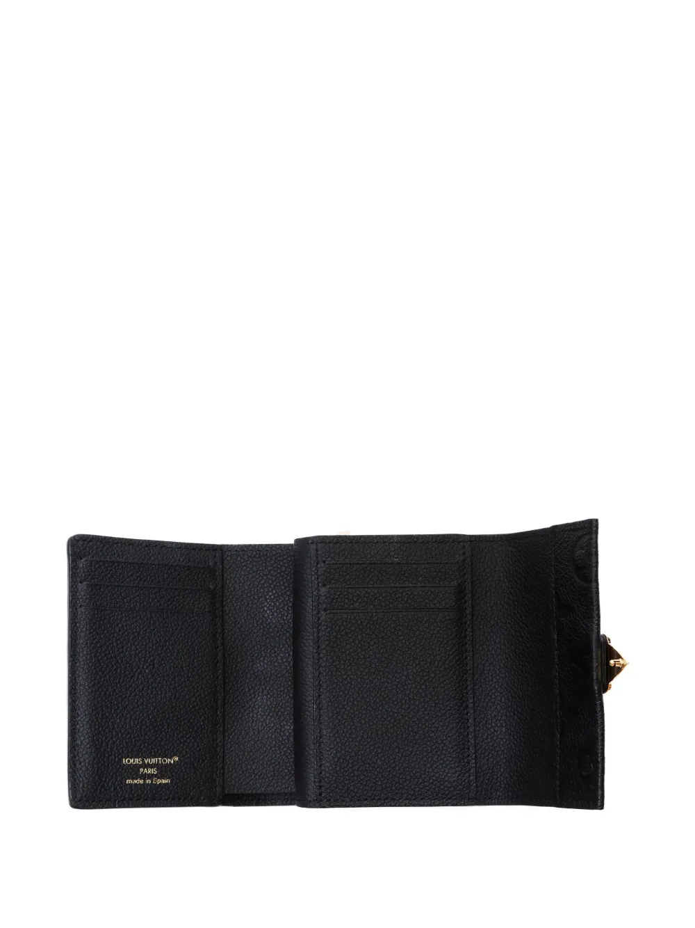 Pre-owned Louis Vuitton 2020s Monogram Portefeuille Compact Wallet In Black