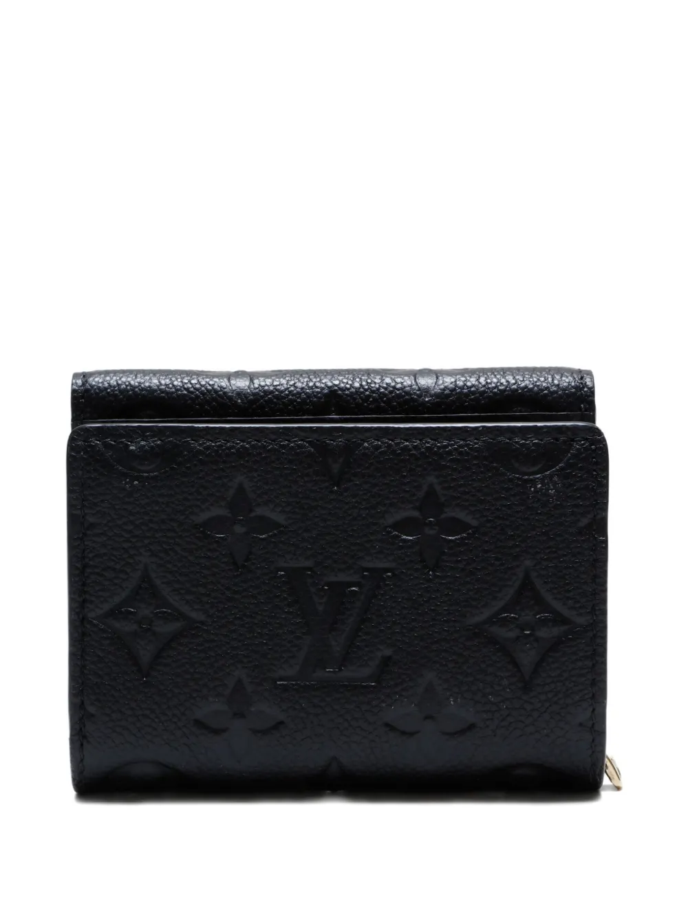 Pre-owned Louis Vuitton 2020s Monogram Portefeuille Compact Wallet In Black