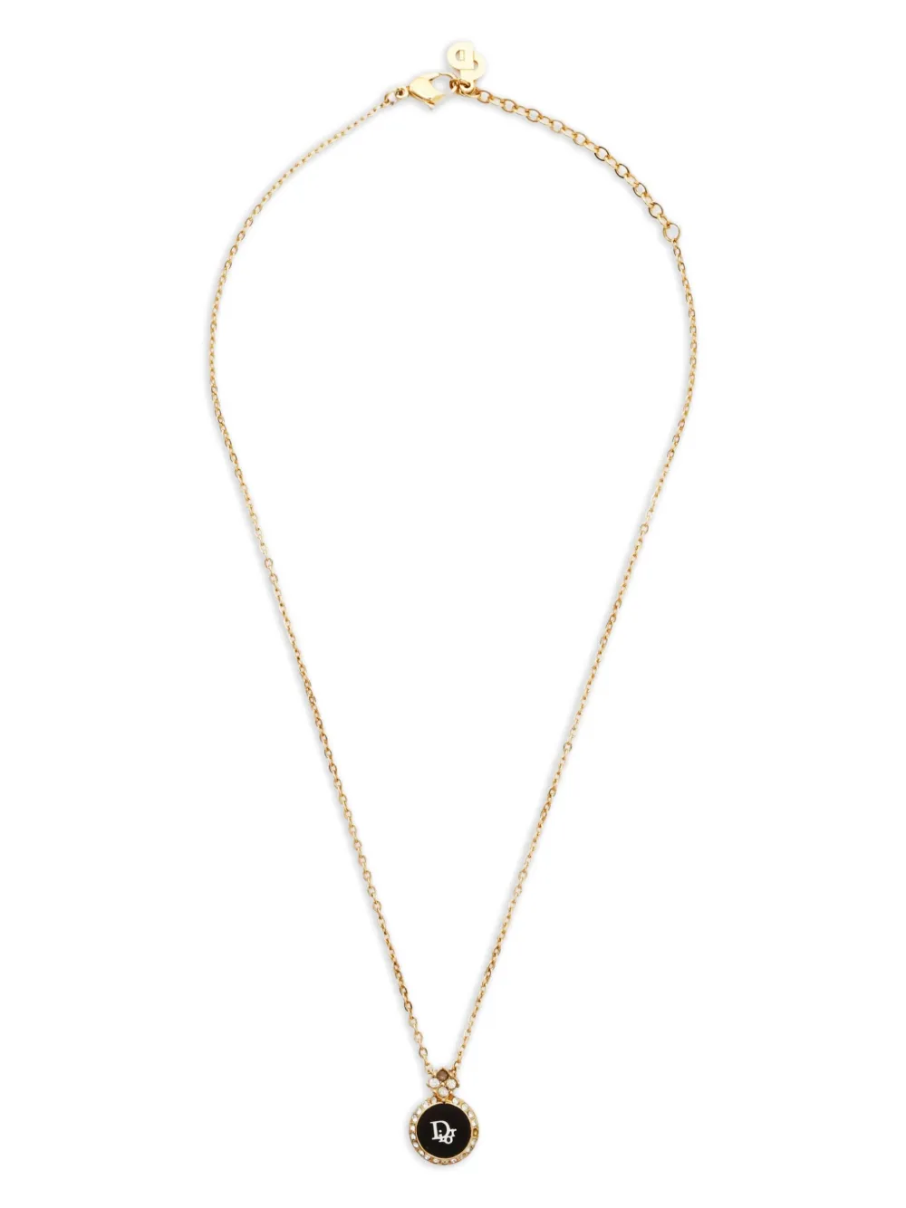Christian Dior Pre-Owned 1980s logo-plaque necklace | Gold | Image 1