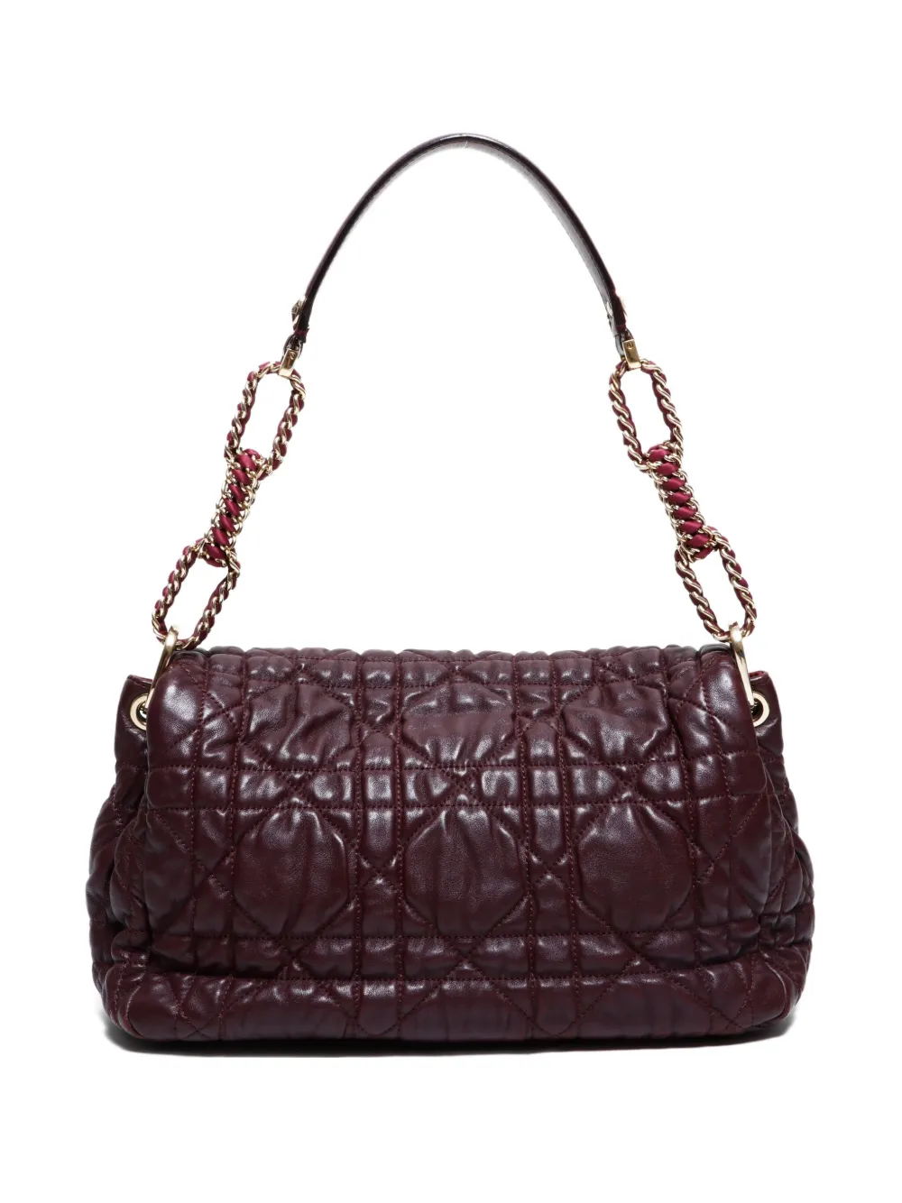 Christian Dior Pre-Owned 2015-2020s カナージュ チェーン ショルダーバッグ - パープル Christian Dior Pre-Owned 2015-2020s カナージュ チェーン ショルダーバッグ - パープル