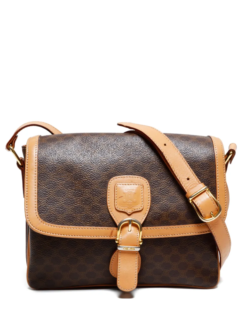 Celine Pre-Owned 1990s マカダム ショルダーバッグ - ブラウン Celine Pre-Owned 1990s マカダム ショルダーバッグ - ブラウン