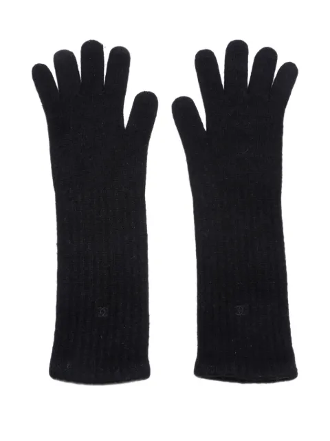 CHANEL Pre-Owned guantes de cachemira 2000