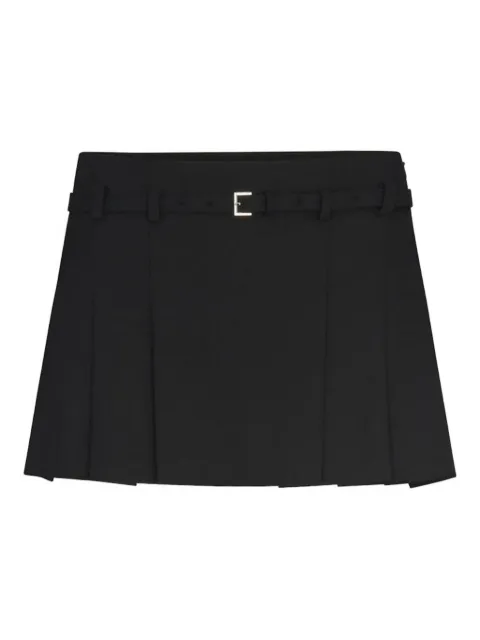 FRAME pleated belted mini skirt