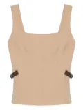Simkhai square-neck top - Neutrals