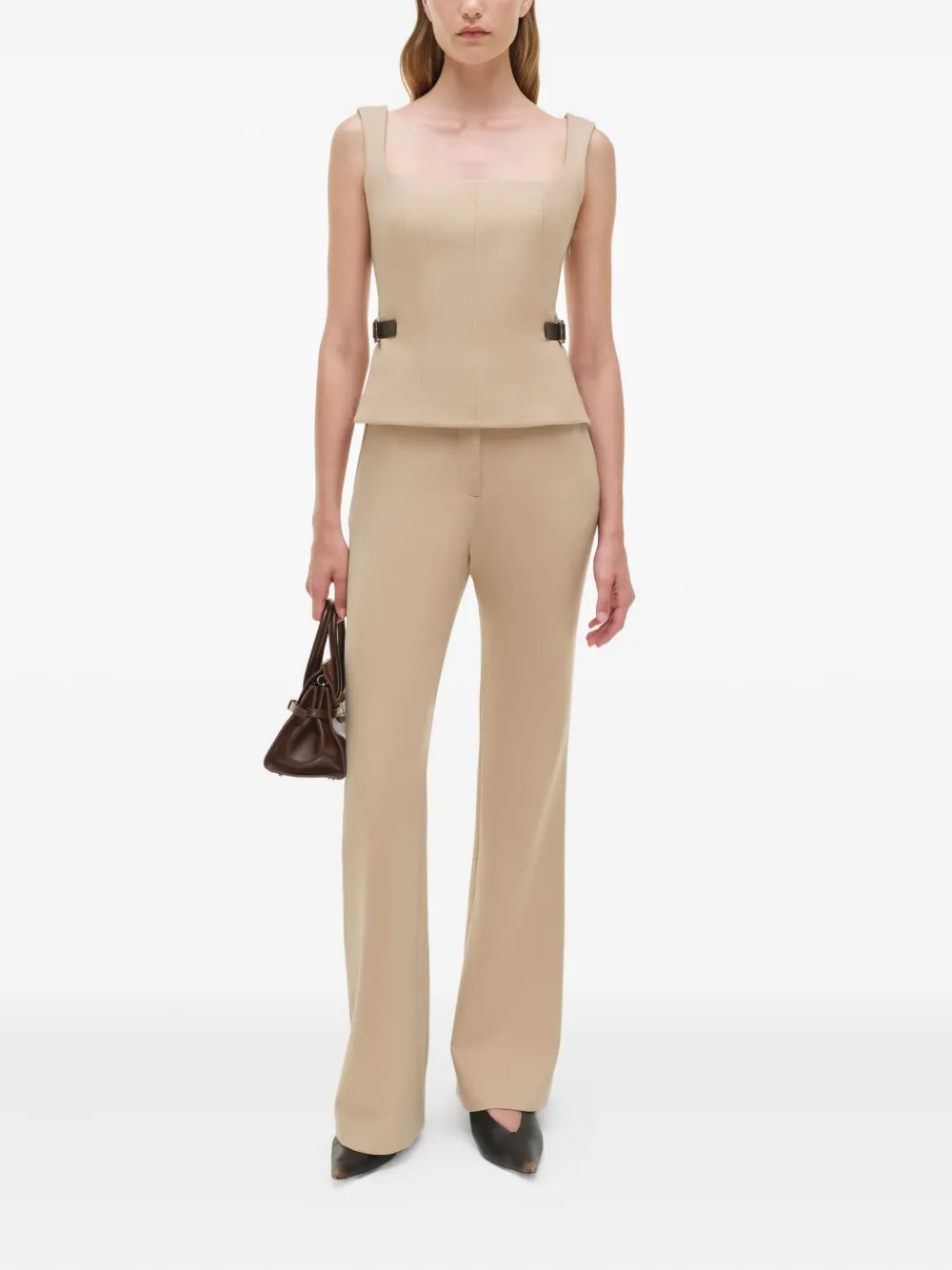 Simkhai Top met vierkante hals - Beige