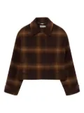 Simkhai plaid cropped jacket - Brown