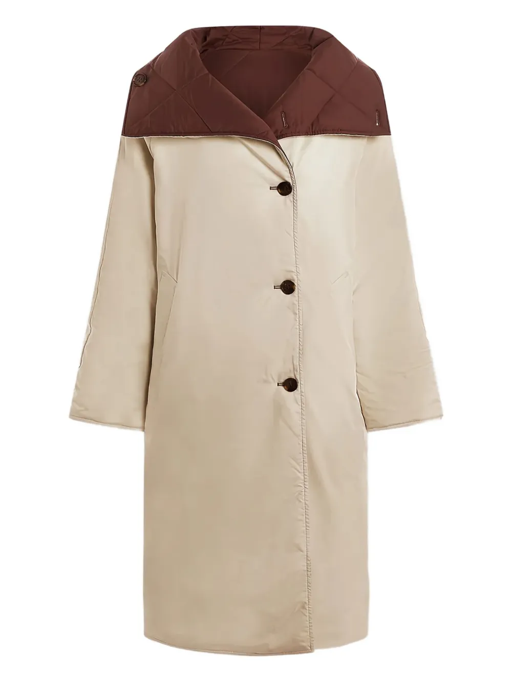 Varley Reversible-design Coat In Neutral