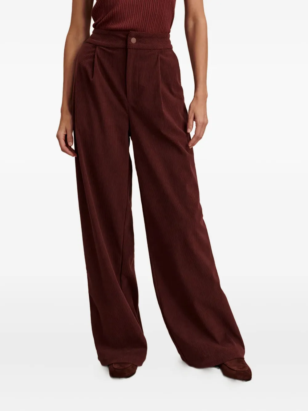 Varley pleated wide-leg trousers - Rood