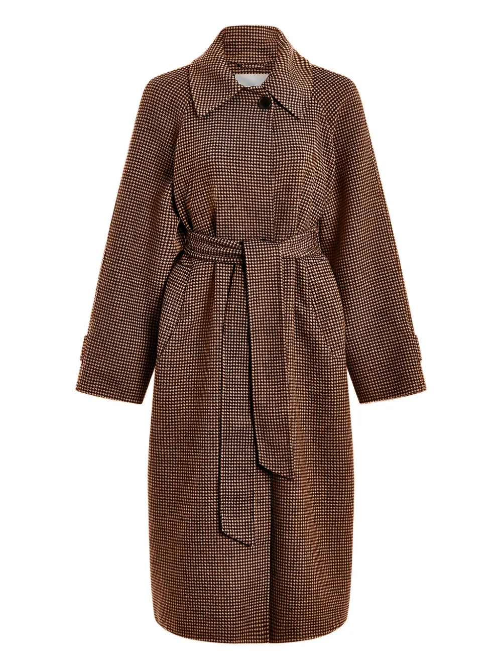 Varley belted puppytooth coat | Brown | Image 1