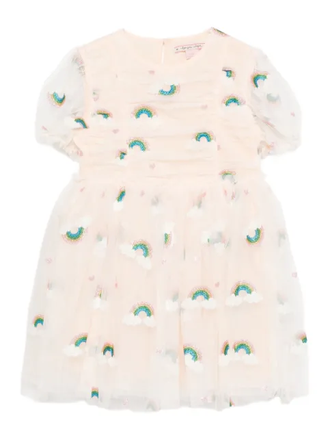 Konges Sløjd rainbow-embellished tulle dress