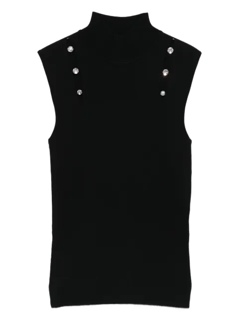 LIU JO high-neck crystal-embellished top
