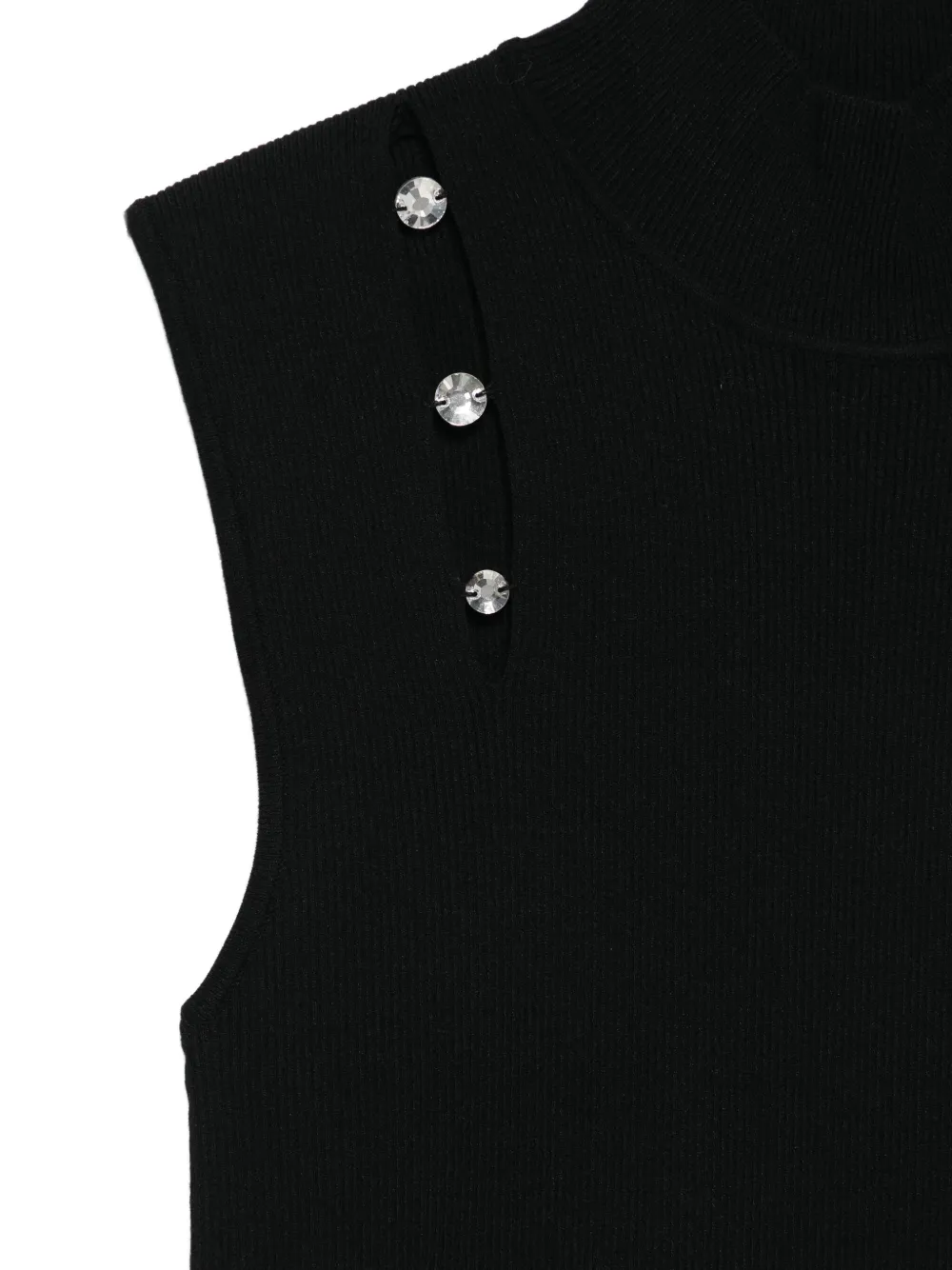 Liu •jo High-neck Crystal-embellished Top In Black