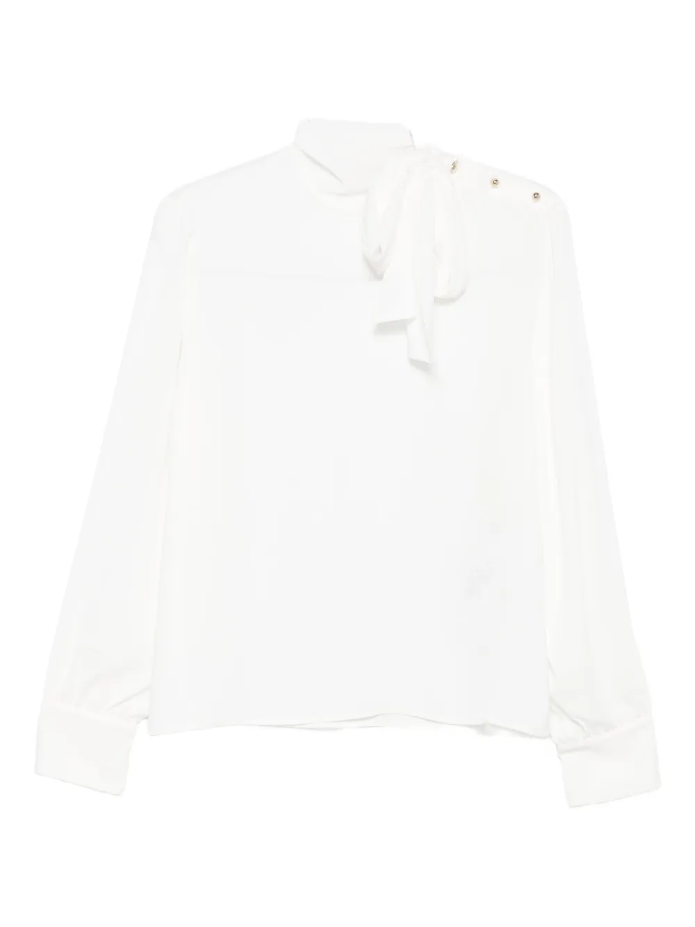 Liu •jo Bow-detail Button-fastening Top In White
