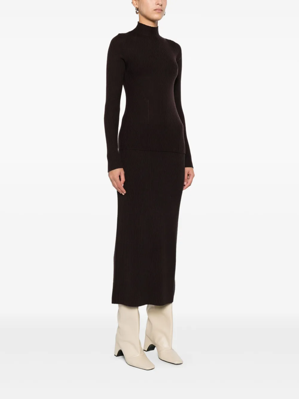 Twinset Ribbed-knit Jumper In Black