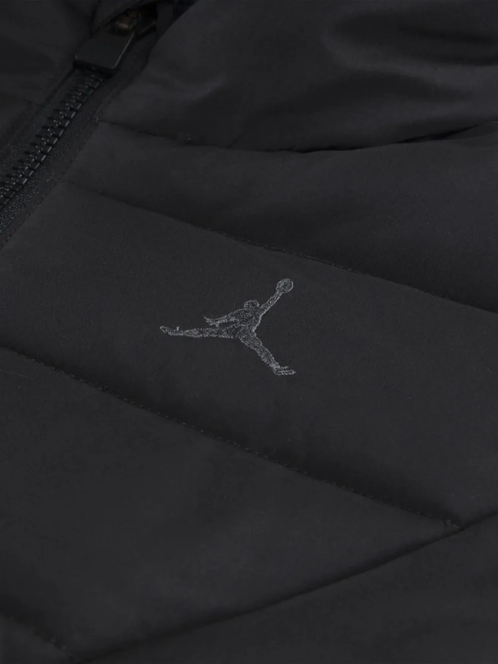 Jordan Logo-embroidered Hooded Jacket In Black