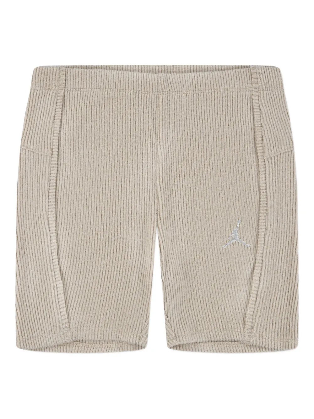 Jordan Kids ribbed logo-embroidered shorts - Neutrals