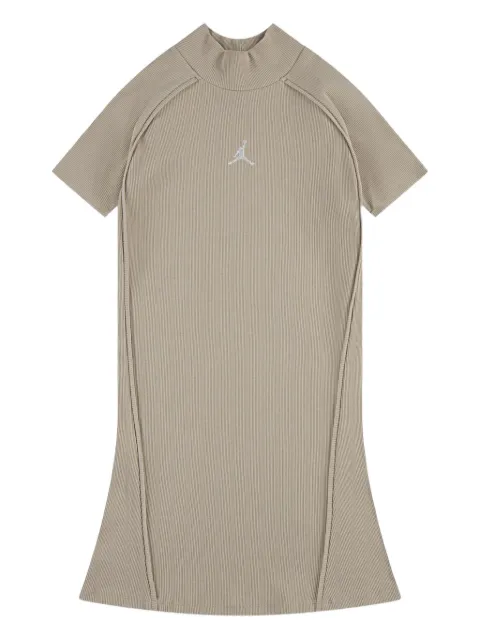 Jordan Kids ribbed logo-embroidered knitted dress