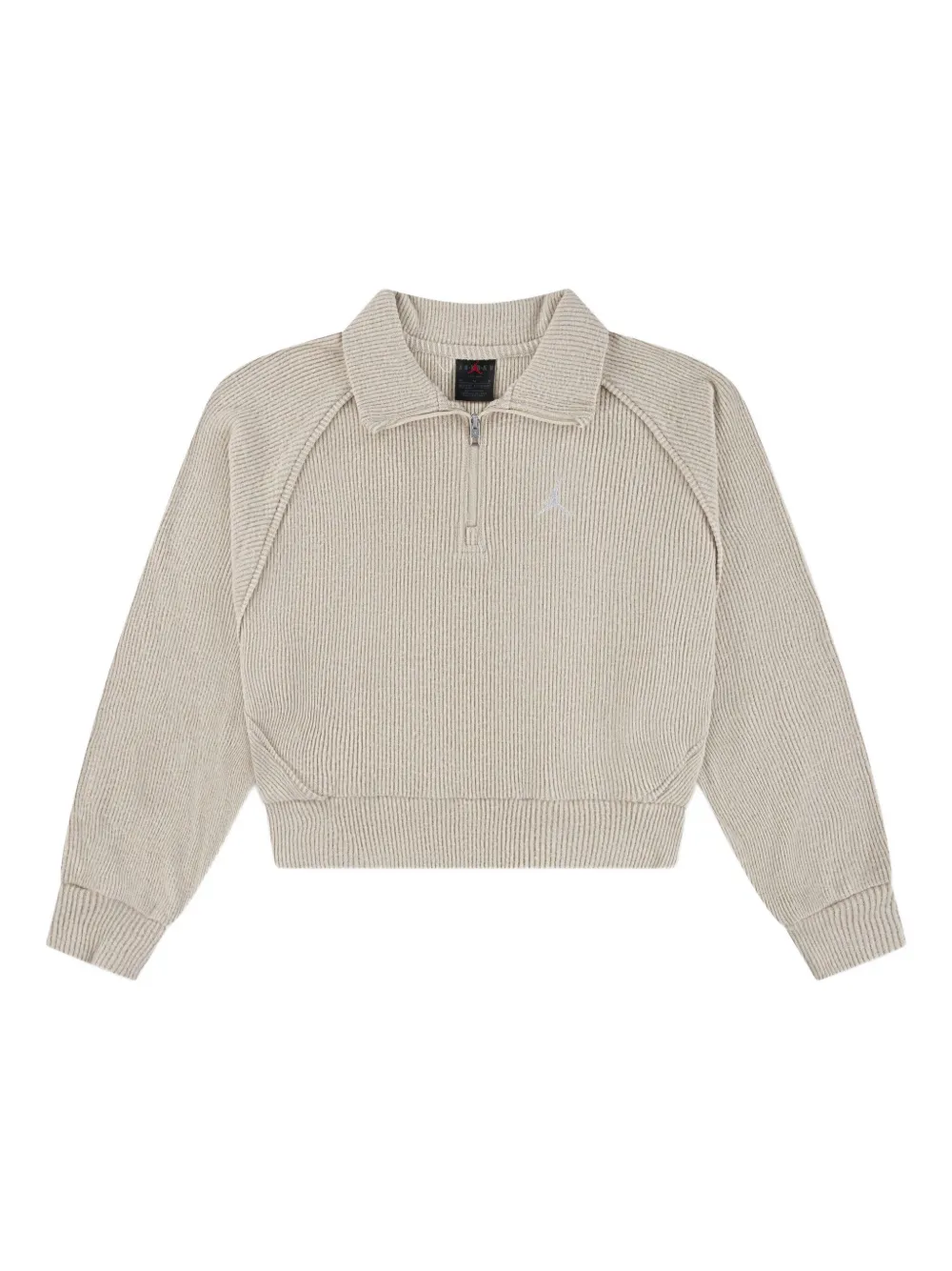 Jordan Ribbed Quarter-zip Sweater In Gray