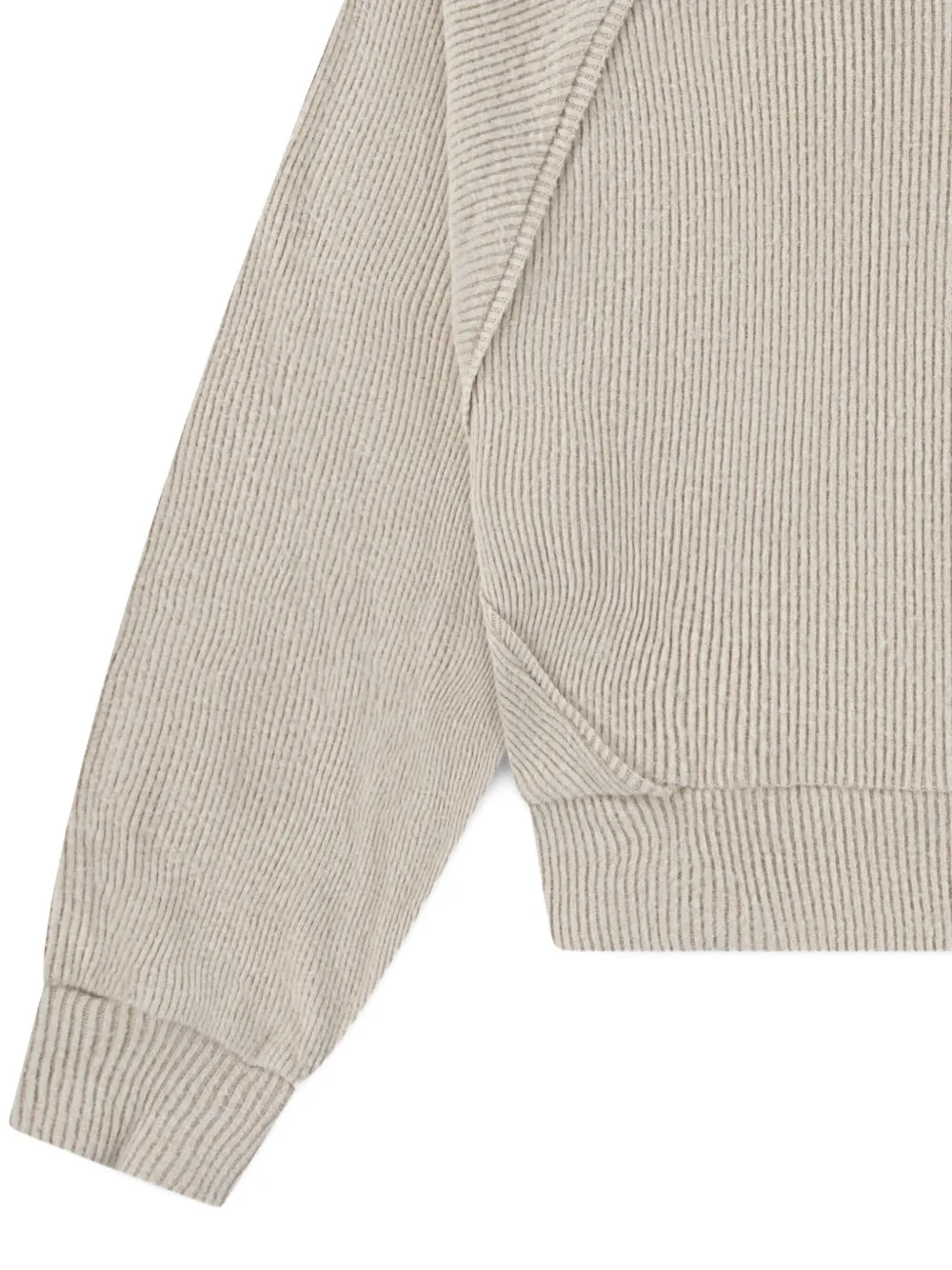 Jordan Ribbed Quarter-zip Sweater In Gray