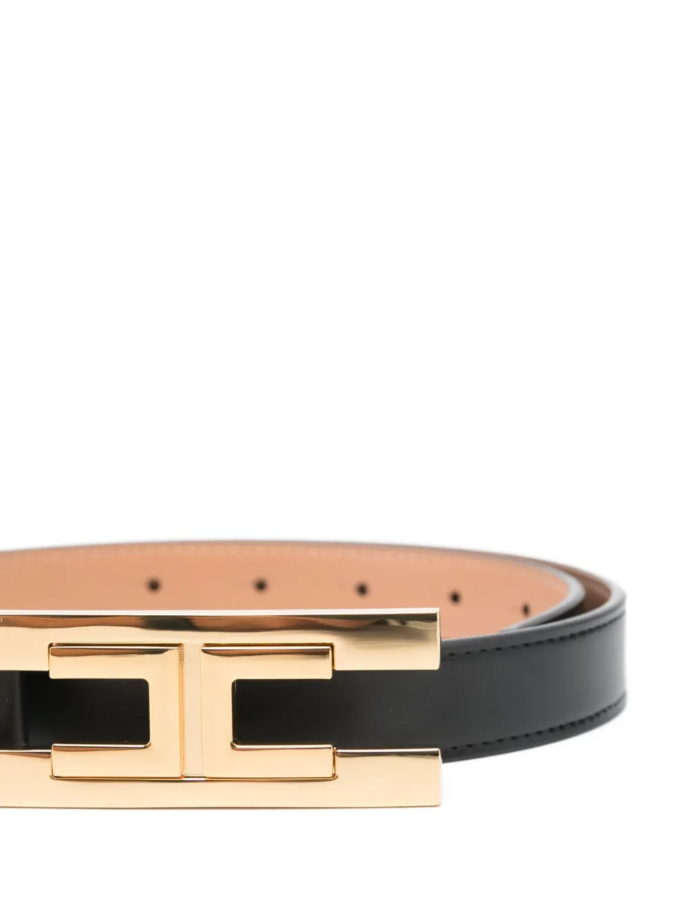 Elisabetta Franchi buckle leather belt - Zwart