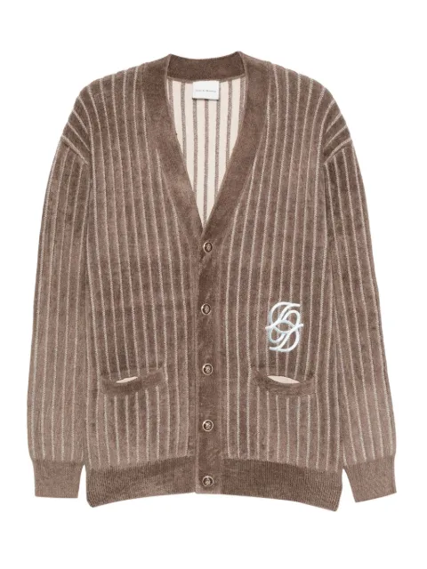 Drôle De Monsieur striped embroidered cardigan