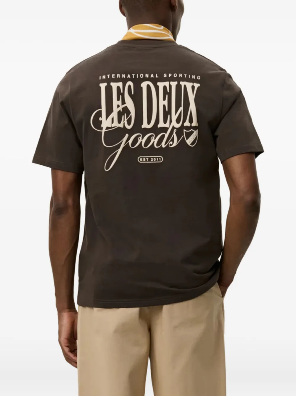 Les Deux Goods Printed T-shirt In Brown